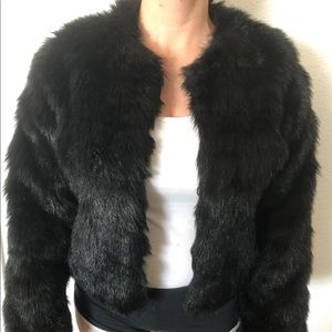 Black Faux Fur I.N.C. Coat